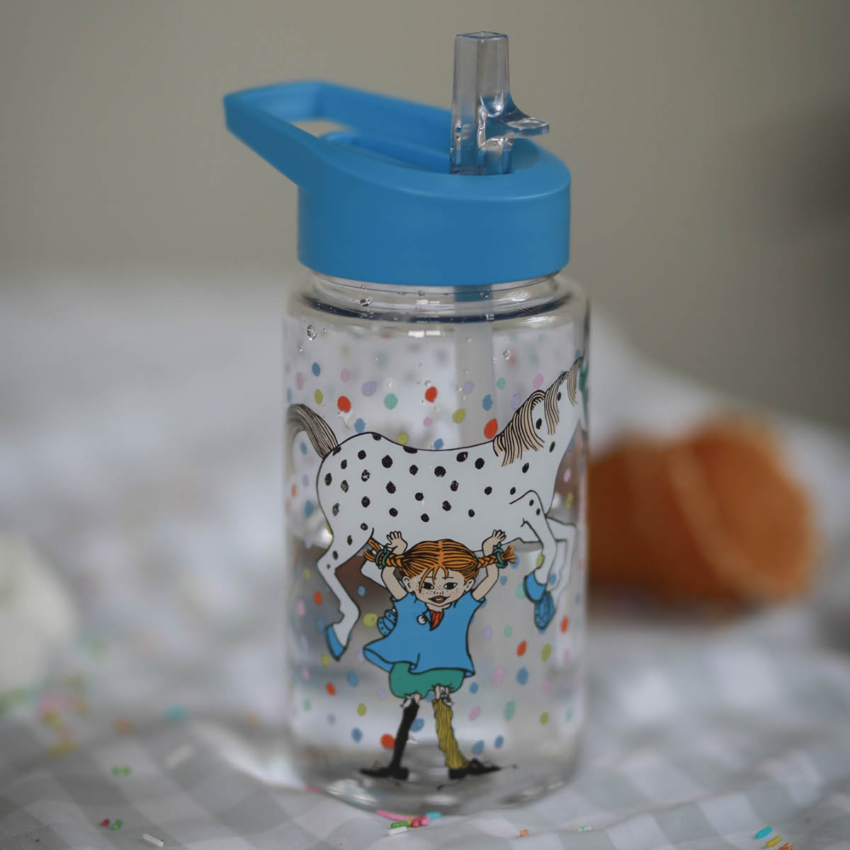 Rätt Start Pippi Langstrømpe drikkeflaske 0,55L Bursdag blå