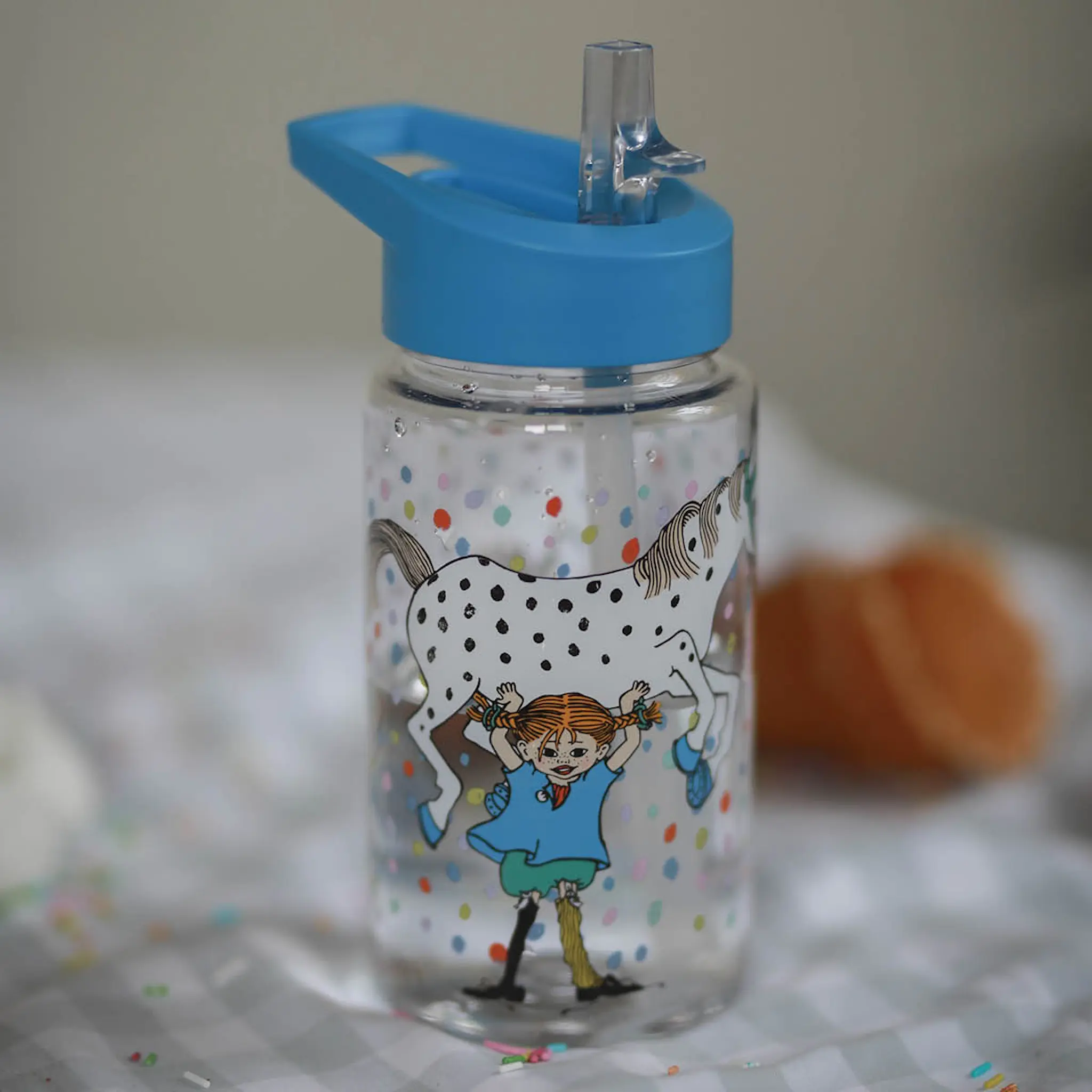 Rätt Start Pippi Langstrømpe drikkeflaske 0,55L Bursdag blå