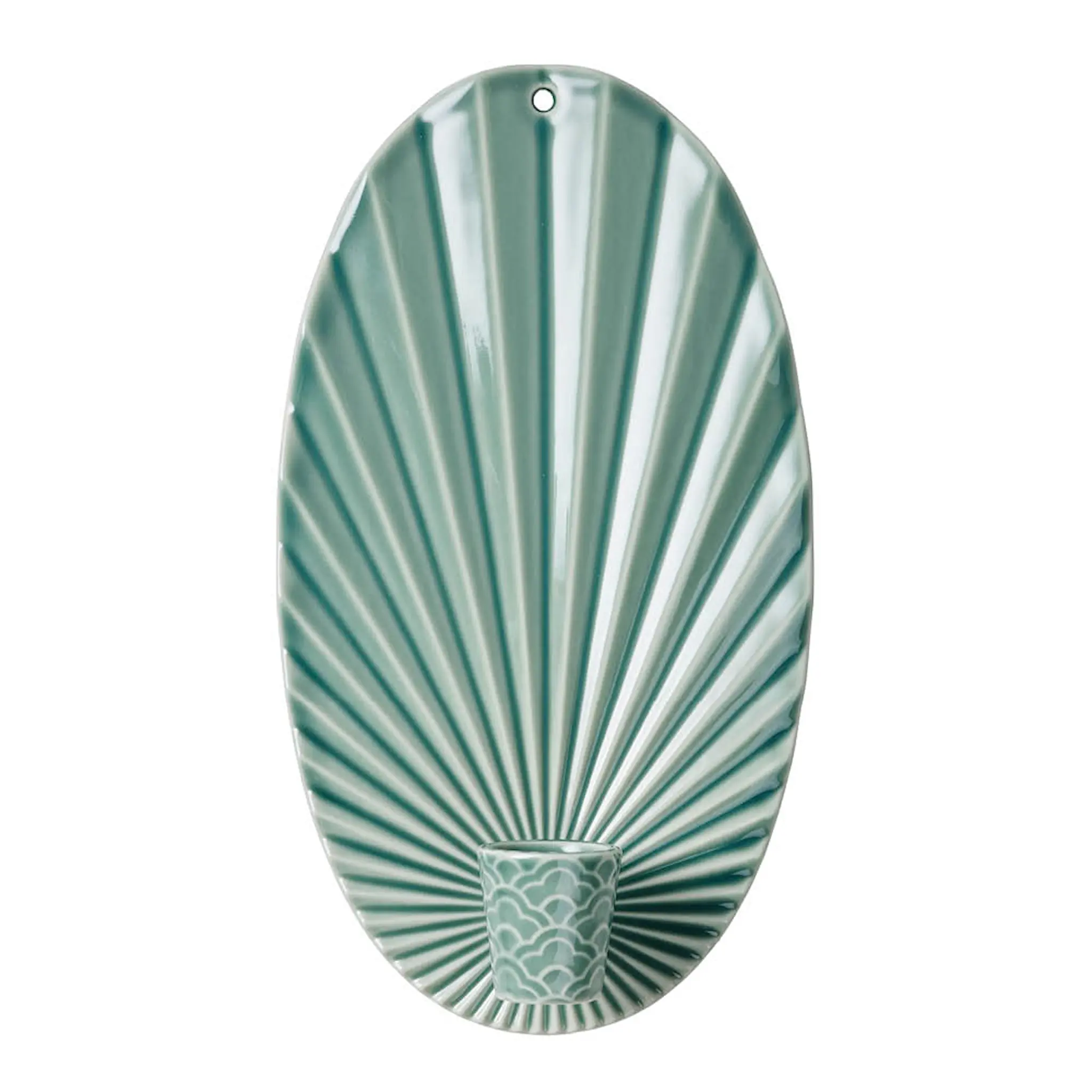 Dottir Pipanella Waves Seinäkynttilänjalka 24,5 cm Peacock