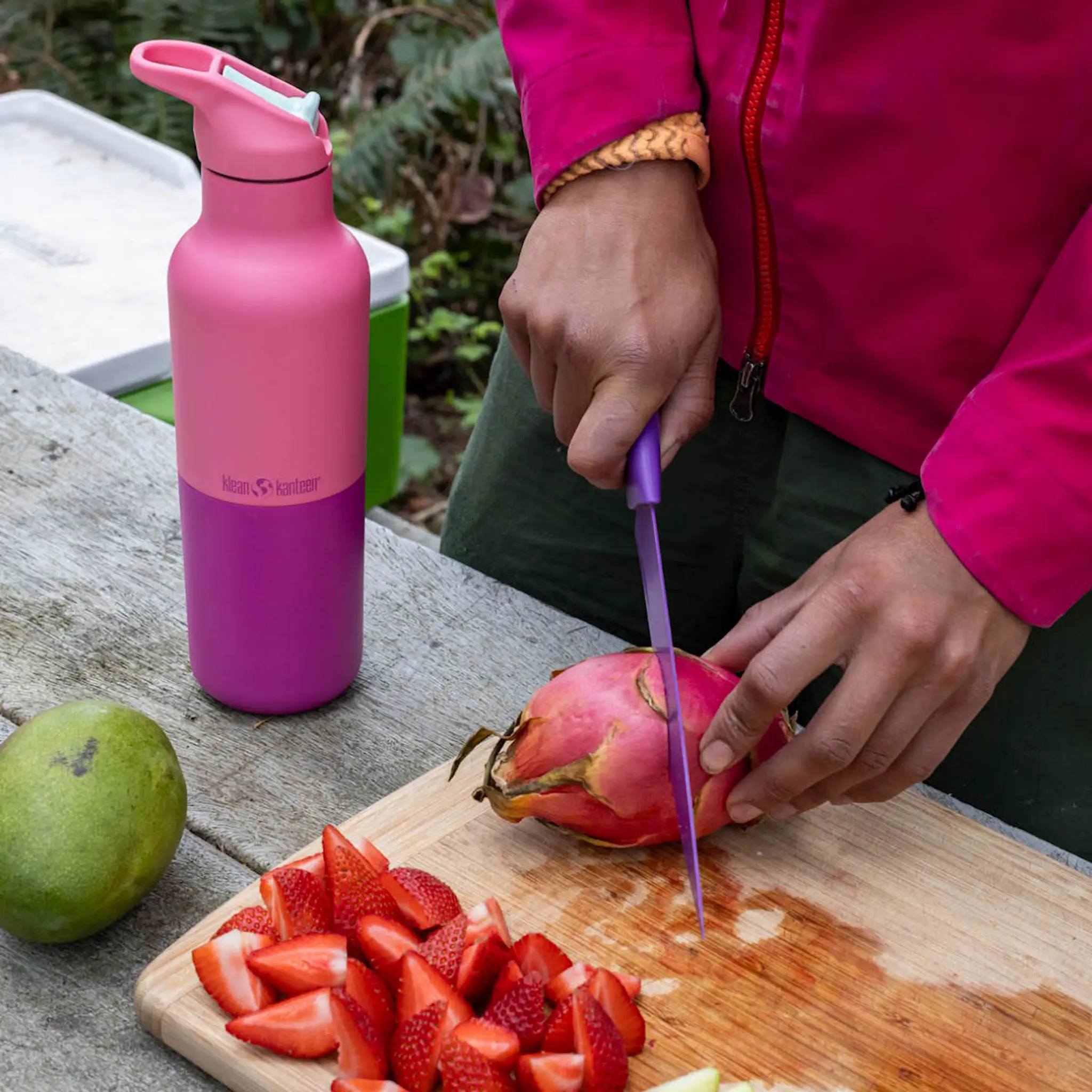 Klean Kanteen Rise termoflaske 0,47L med sportslokk Pink Lemonade Kaleidoscope