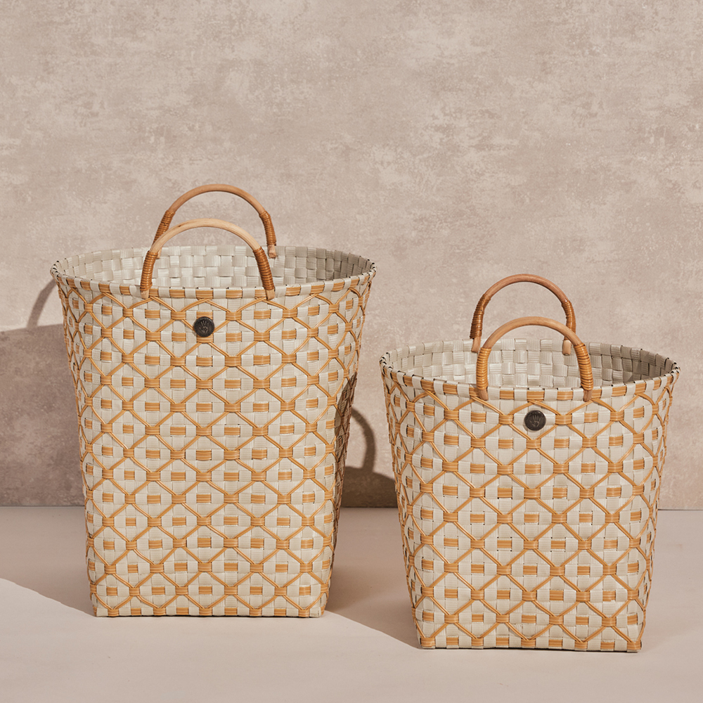 Handed By Ivy & Rose stor kurv m/håndtak 35x35 cm pale grey