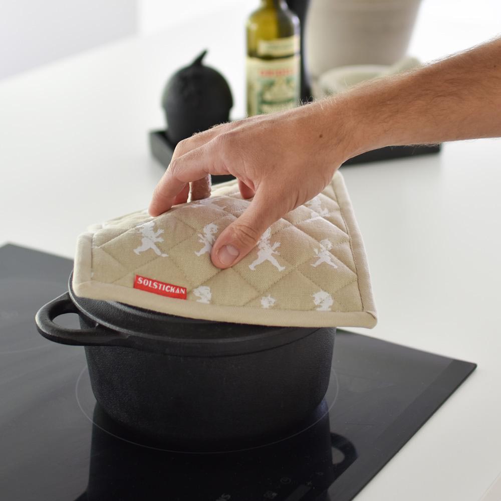 SOLSTICKAN Grytelapp 22x22 cm sand