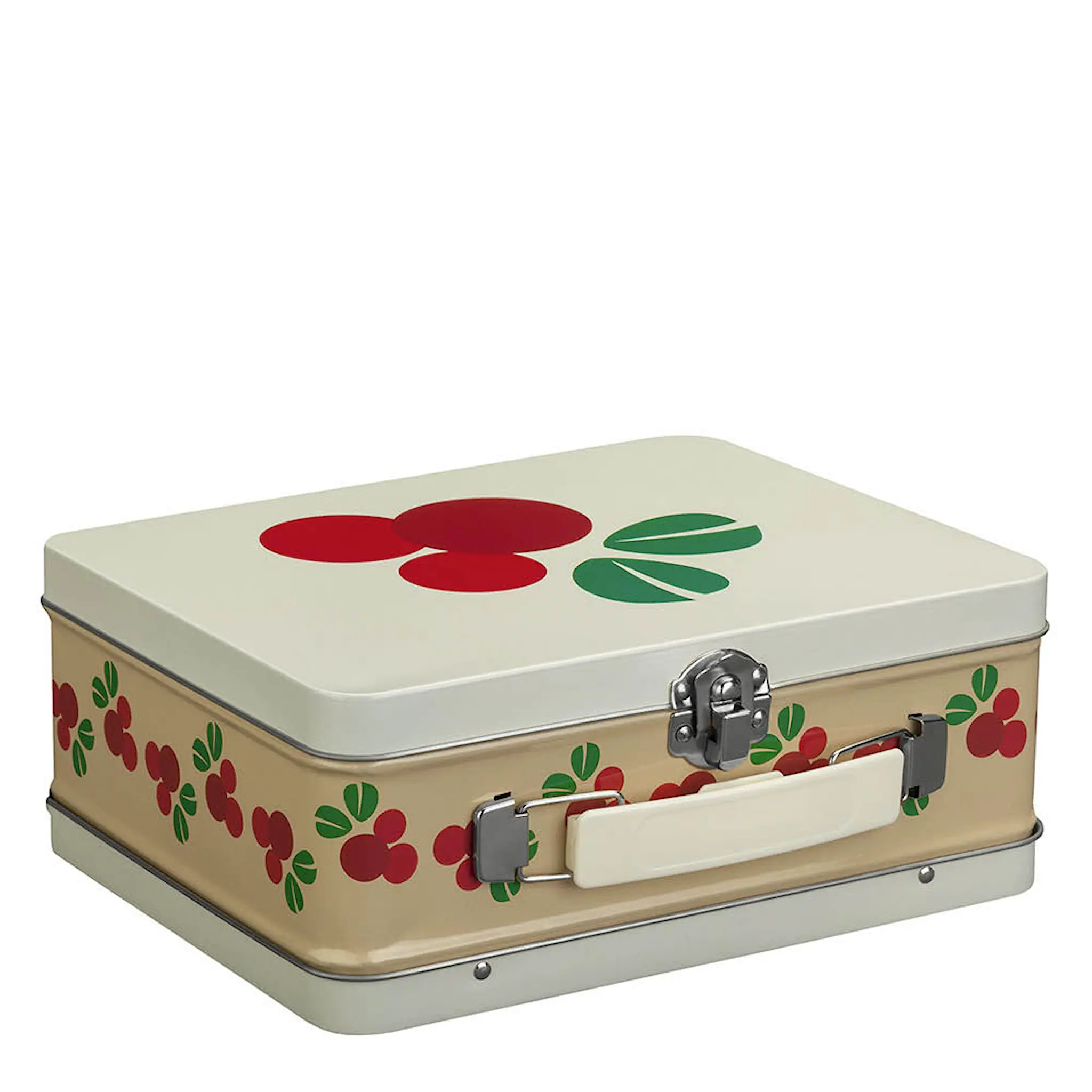 Blafre Lingon plåtväska 16x19 cm beige/röd