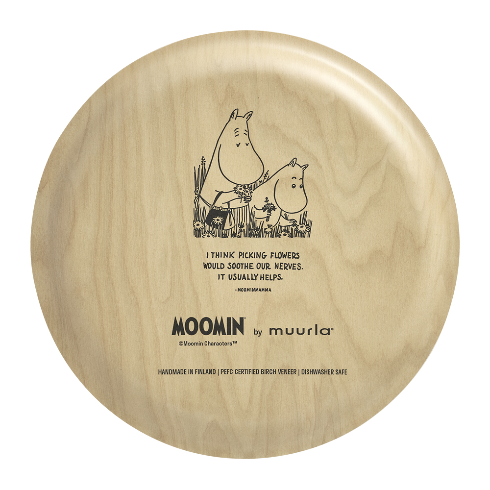 Muurla Muumi Tarjotin kukat 25 cm Keltainen