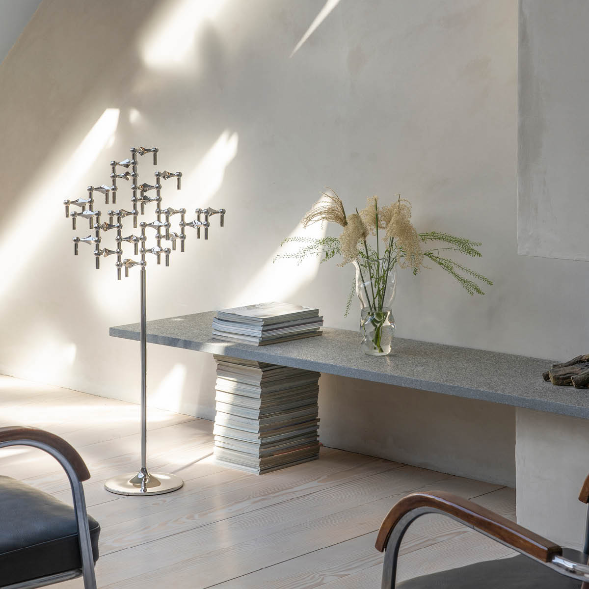 Stoff Nagel Gulvstativ krom