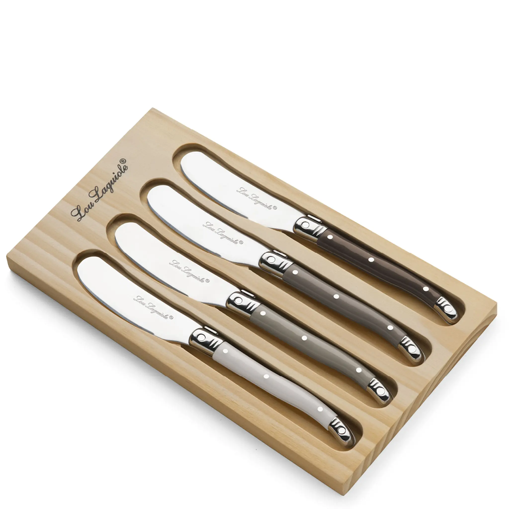 Lou Laguiole Tradition smörkniv 4-pack stål
