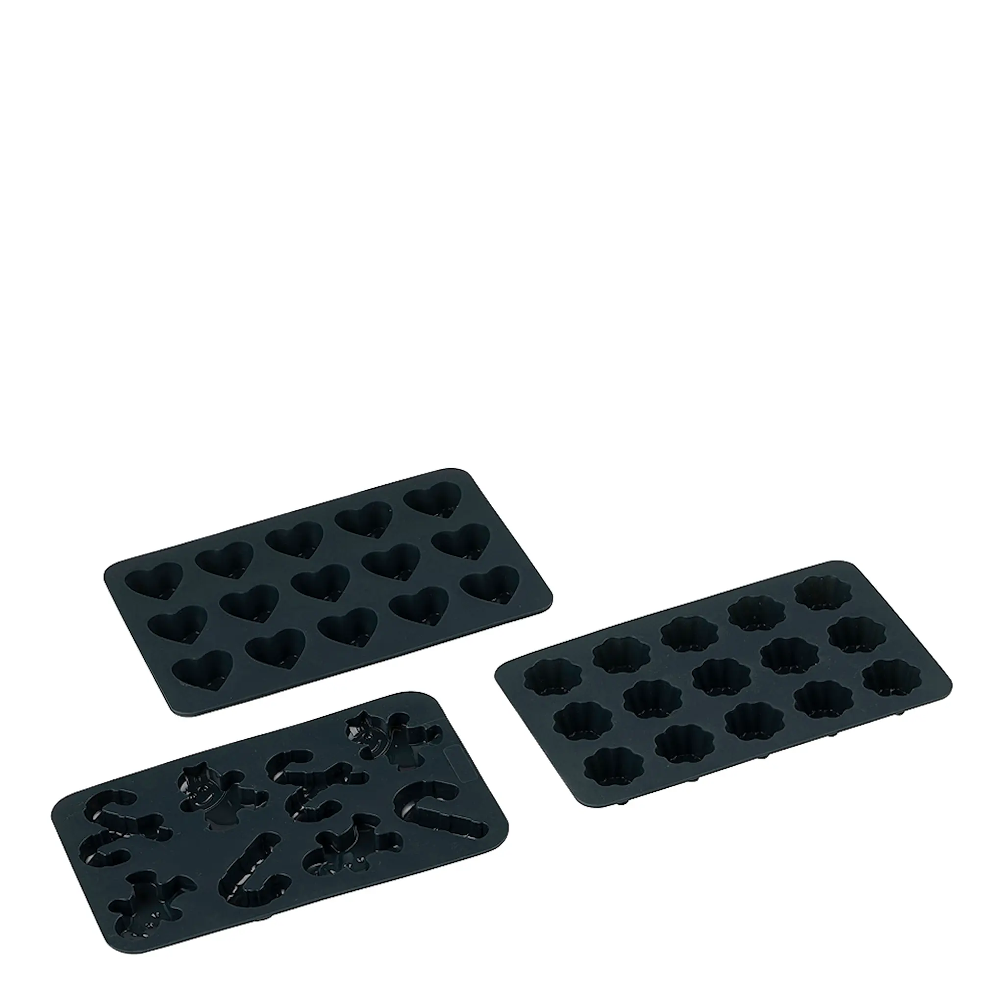 Blomsterberg Chokladform Silikon 3-pack Grå