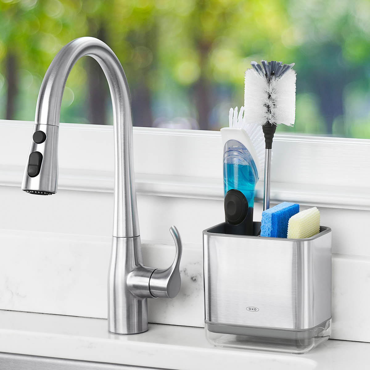 Oxo Holder til oppvaskbørster stål