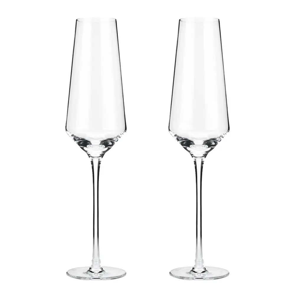 Raye vinklet champagneglass i krystall 24 cl 2 stk