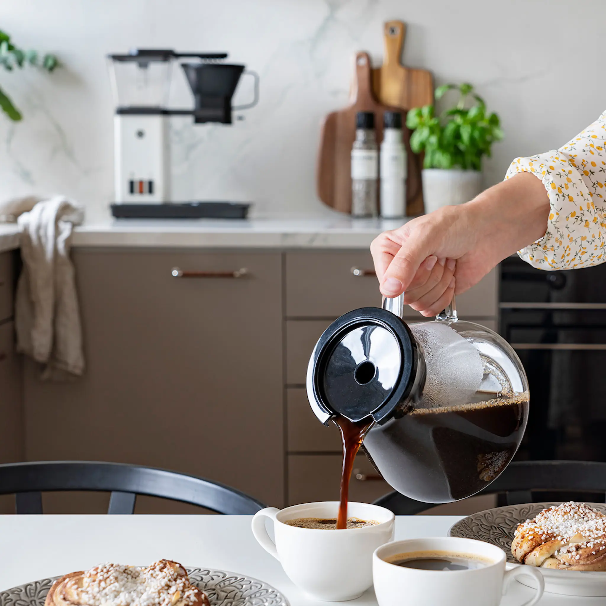 OBH Nordica Blooming Kaffebryggare 1,25 L Vit