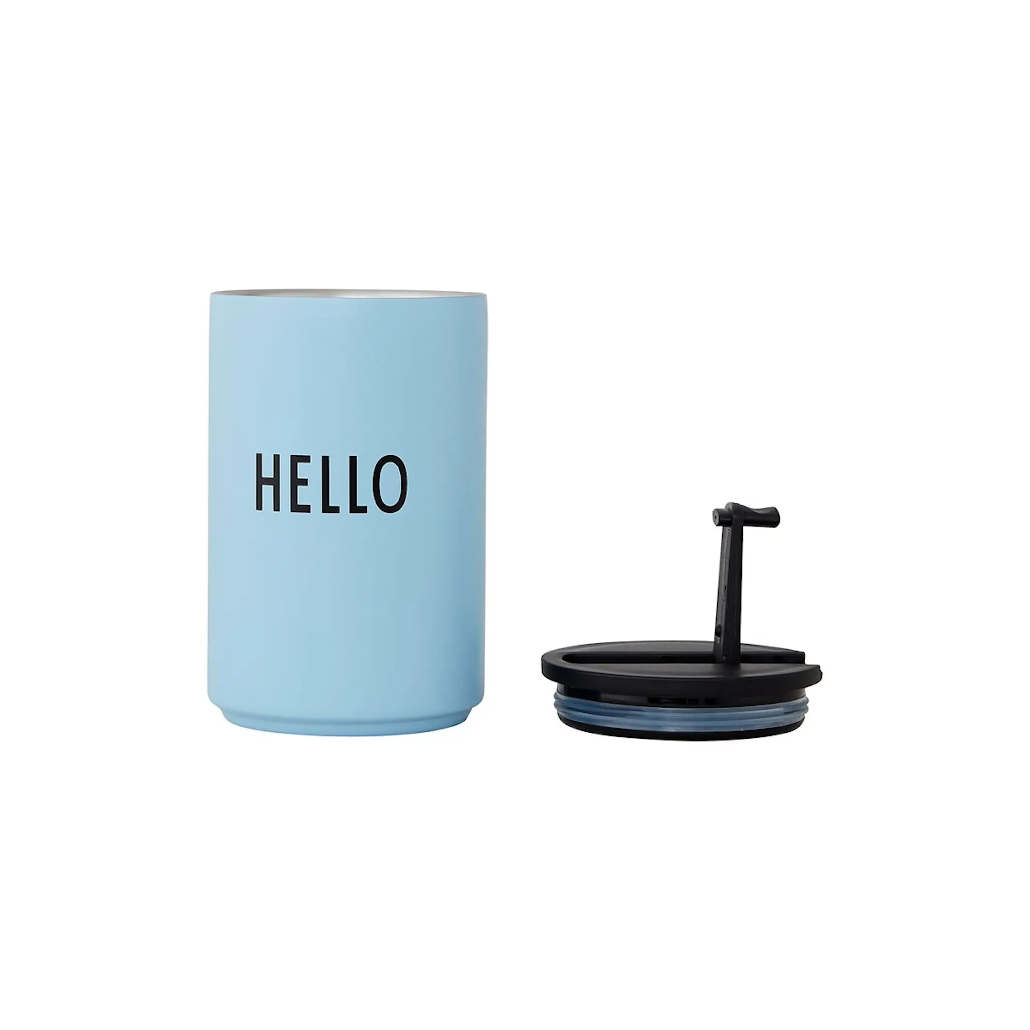 Design Letters Termokopp 35 cl Hello Ljus Blå