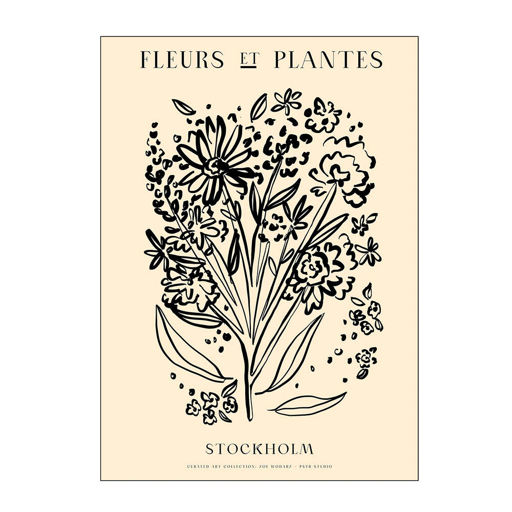 Poster & Frame - PSTR Studio Juste 50x70 cm Zoe fleurs et plantes bouquet stockholm