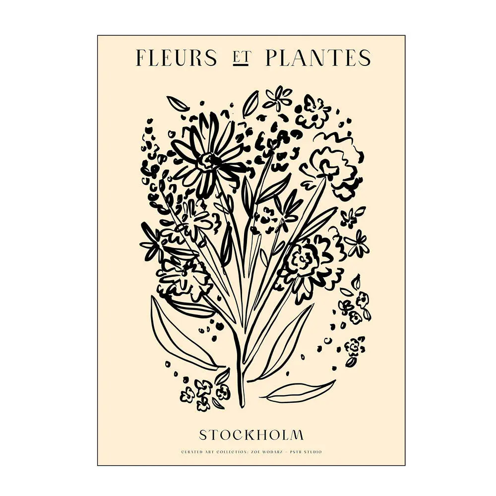 PSTR Studio Juste 50x70 cm Zoe fleurs et plantes bouquet stockholm