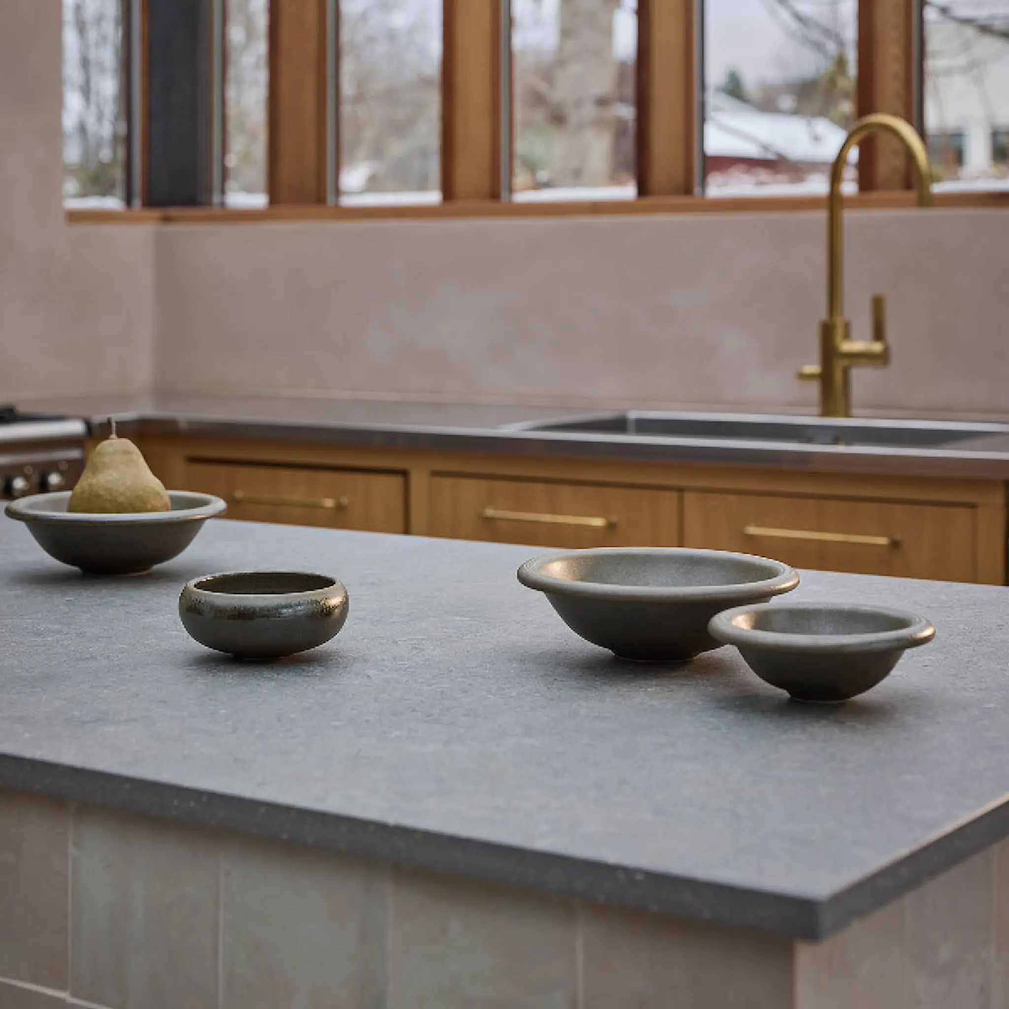 Tell Me More Elba skål XS 4,5x13 cm grønn/brun