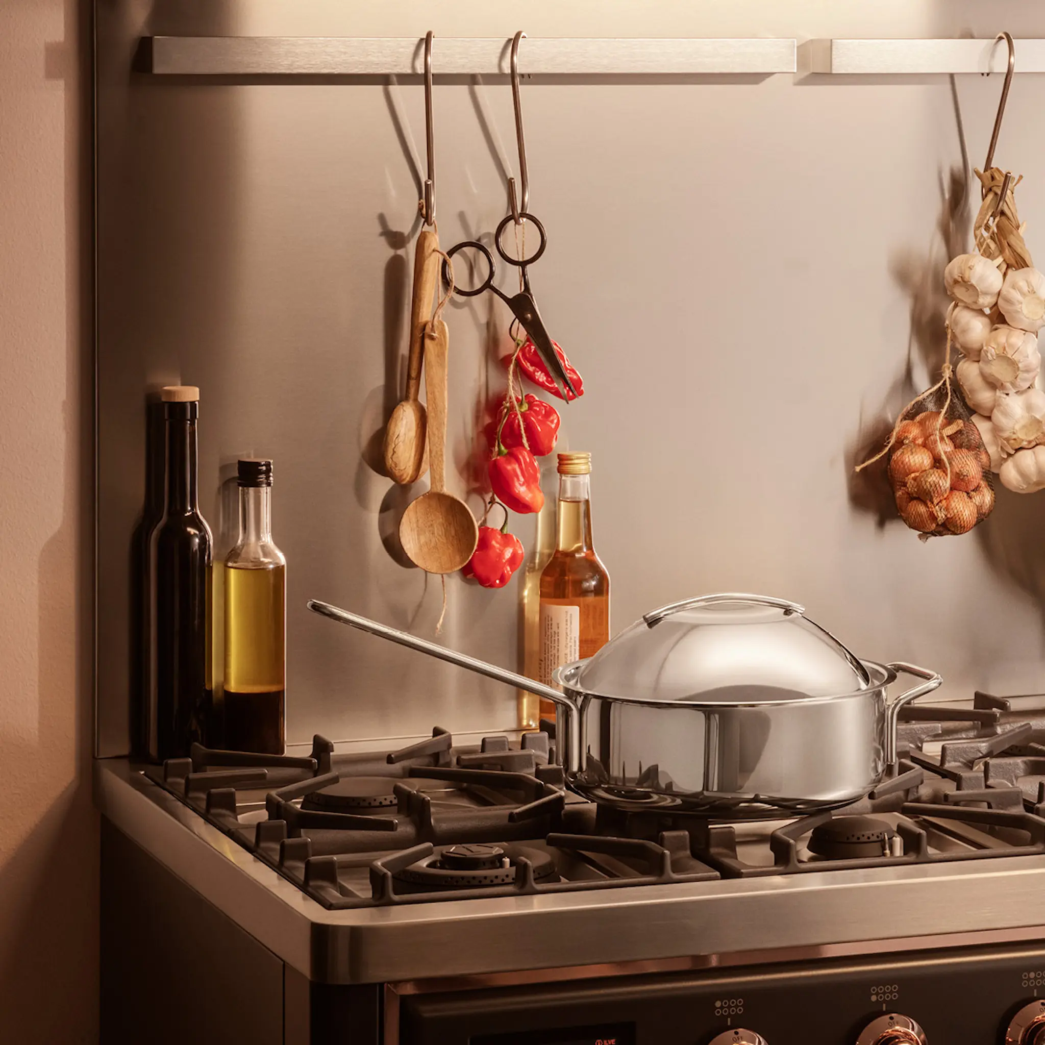 Eva Trio Kuppellokk 24 cm rustfritt stål hover