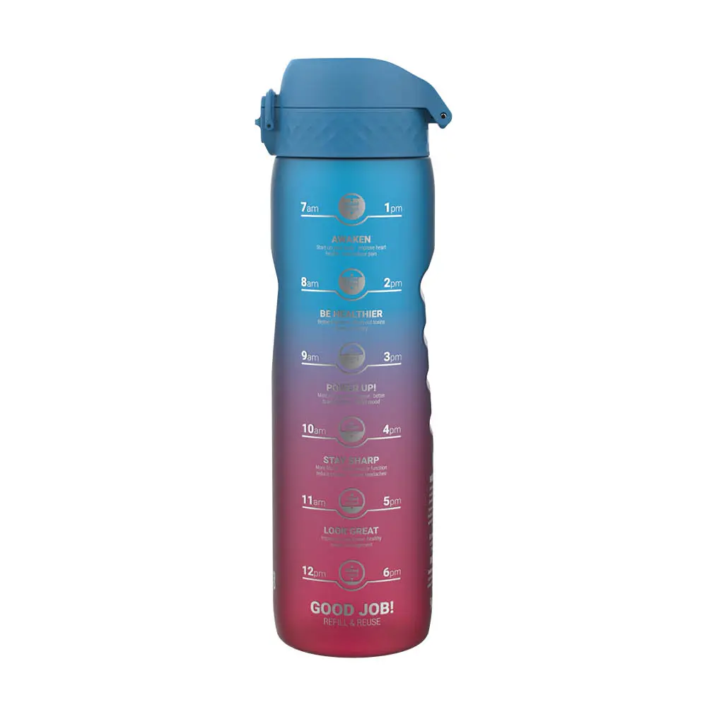 Motivational Bottle Juomapullo 1 L Blue/Pink
