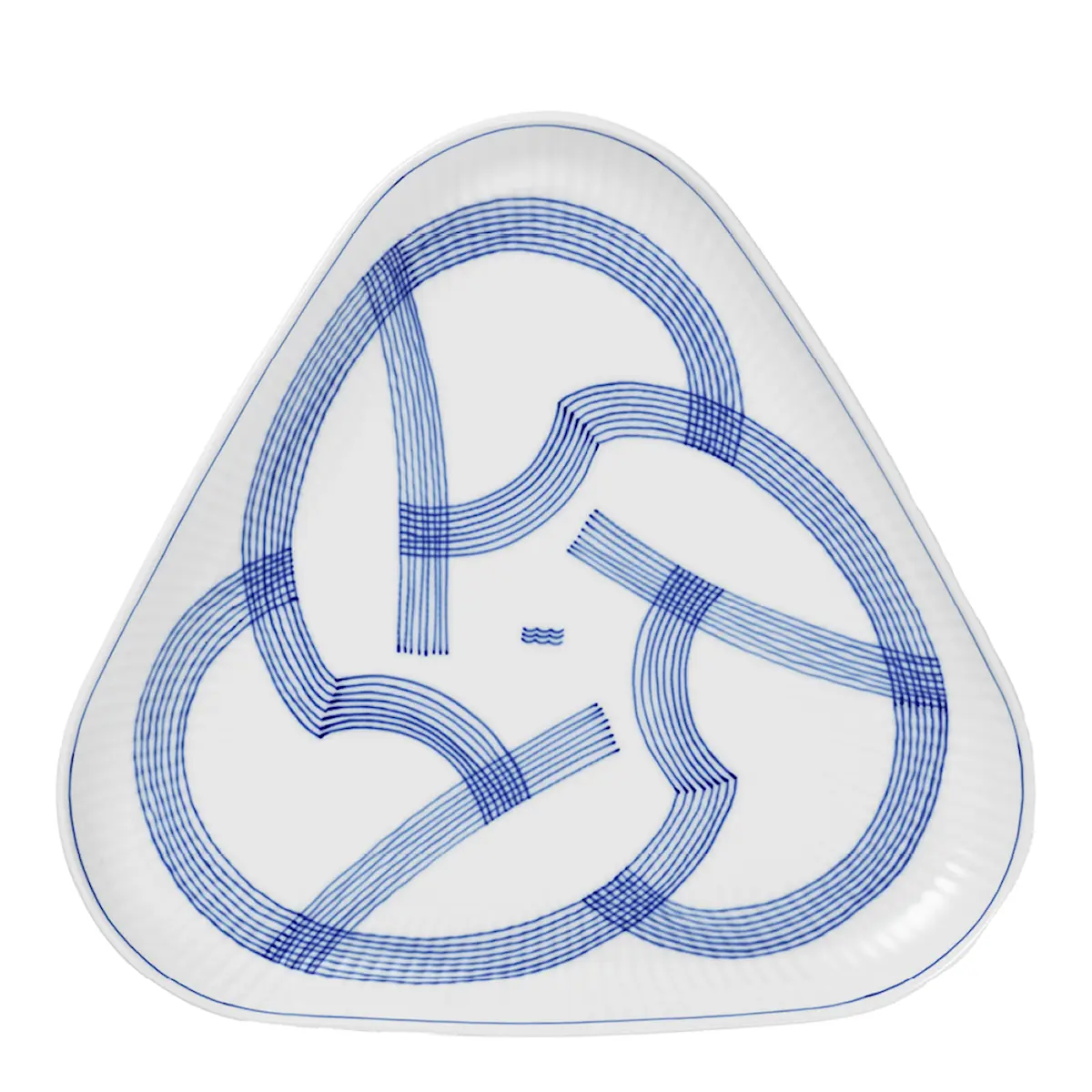 Royal Copenhagen Motif trekantigt fat 23 cm blå