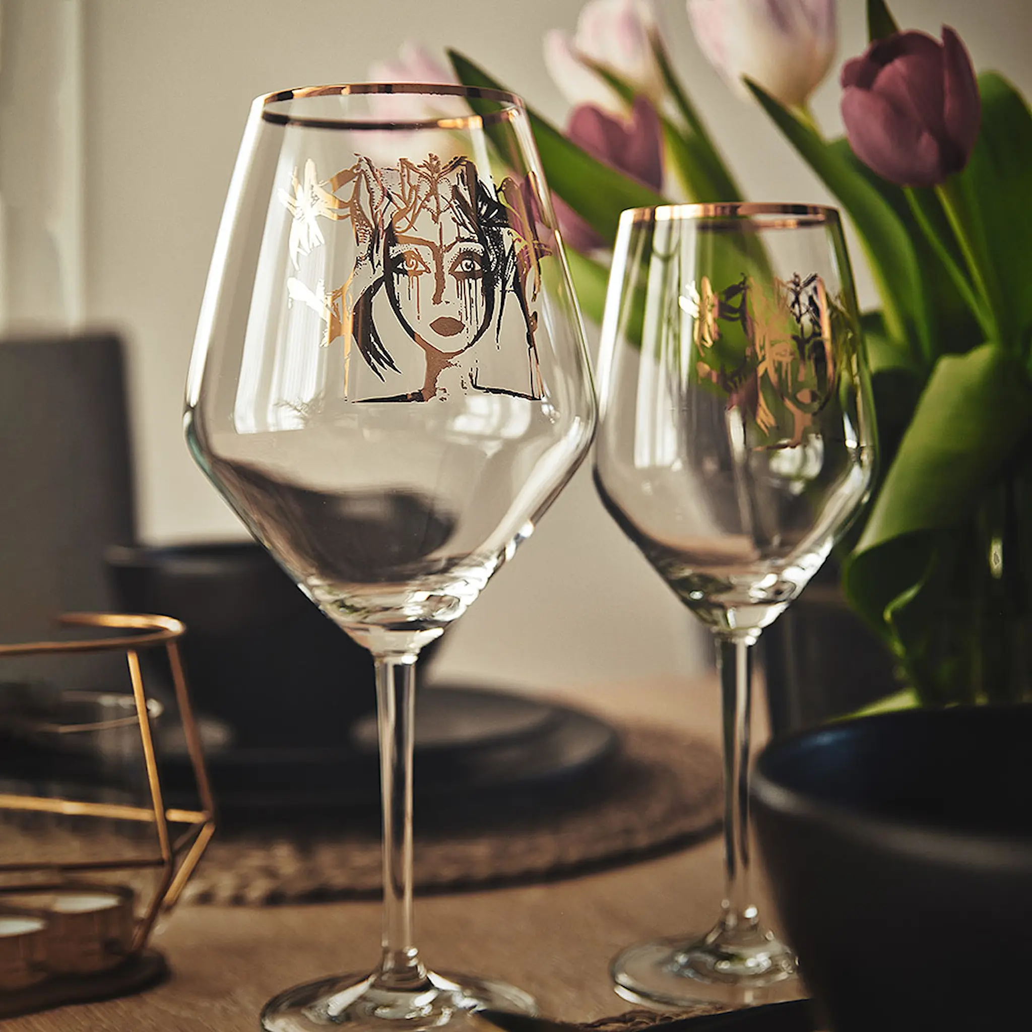 Carolina Gynning Rosee-/valkoviinilasi Slice of Life Gold 40 cl