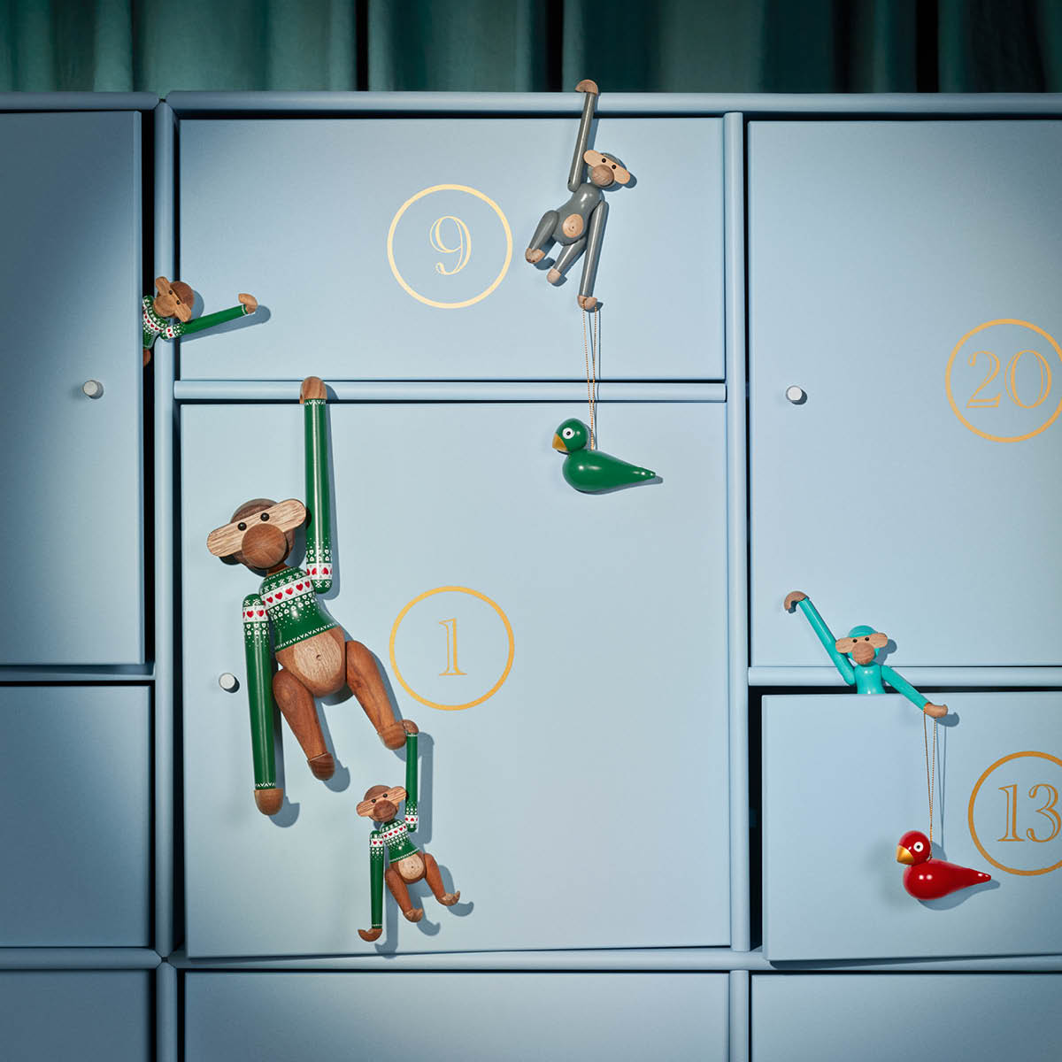 Kay Bojesen Denmark Ape 2025 mini julegenser grønn