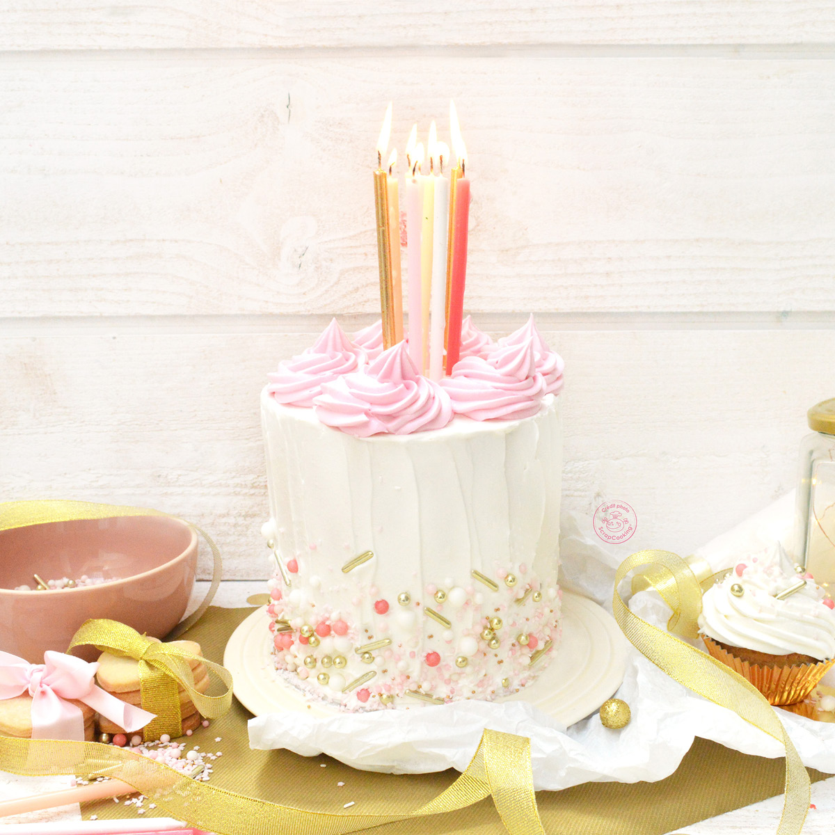 ScrapCooking Strössel mix 70 g rosa/guld/vit