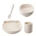 Chic kids barnservis 4 delar silikon creme