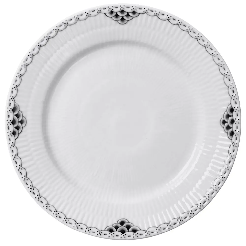 Black Lace Lautanen 19 cm Valkoinen/Musta