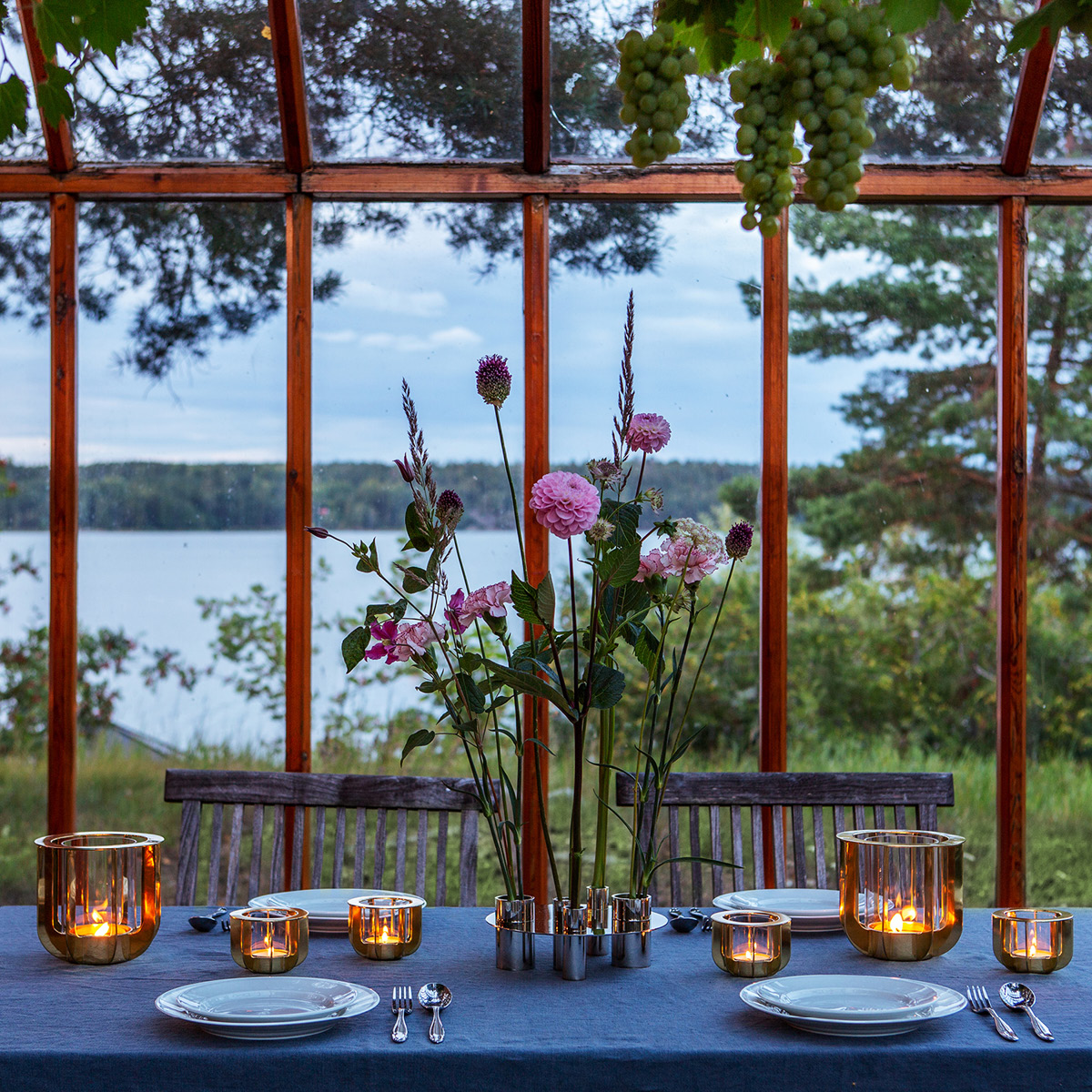 Klong Jazz lysholder 14,5x13 cm messing