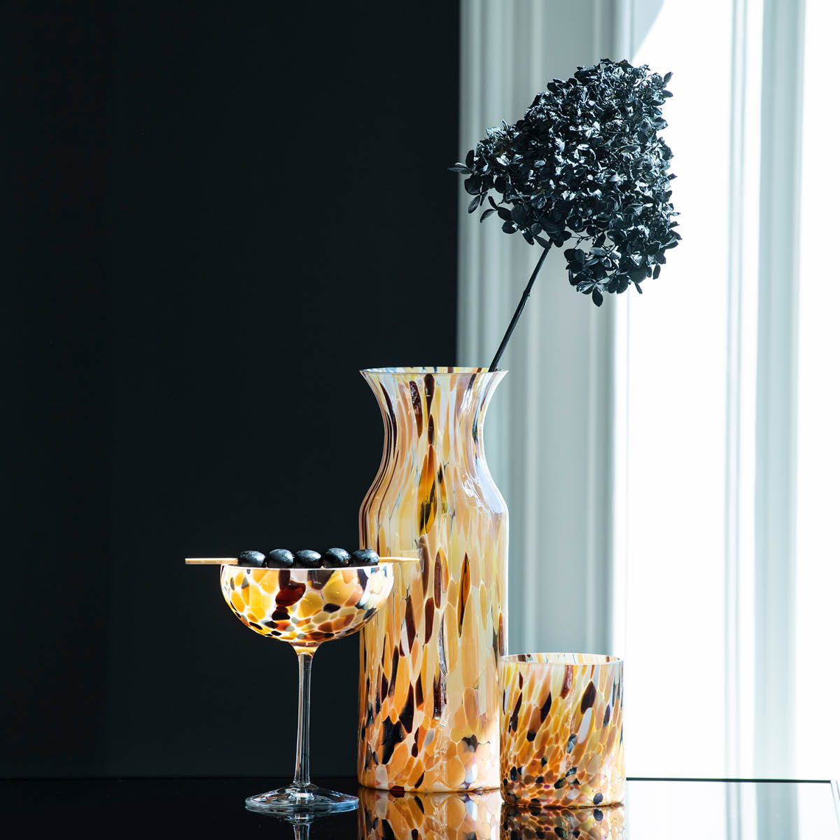 Magnor Swirl champagneglass 22 cl brun