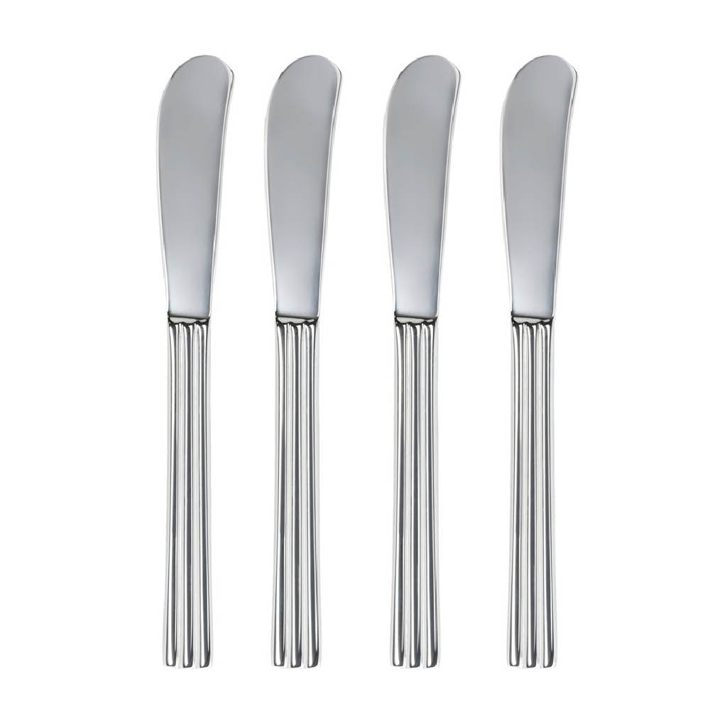 Gense Thebe smørkniv 16 cm 4 stk blankt stål
