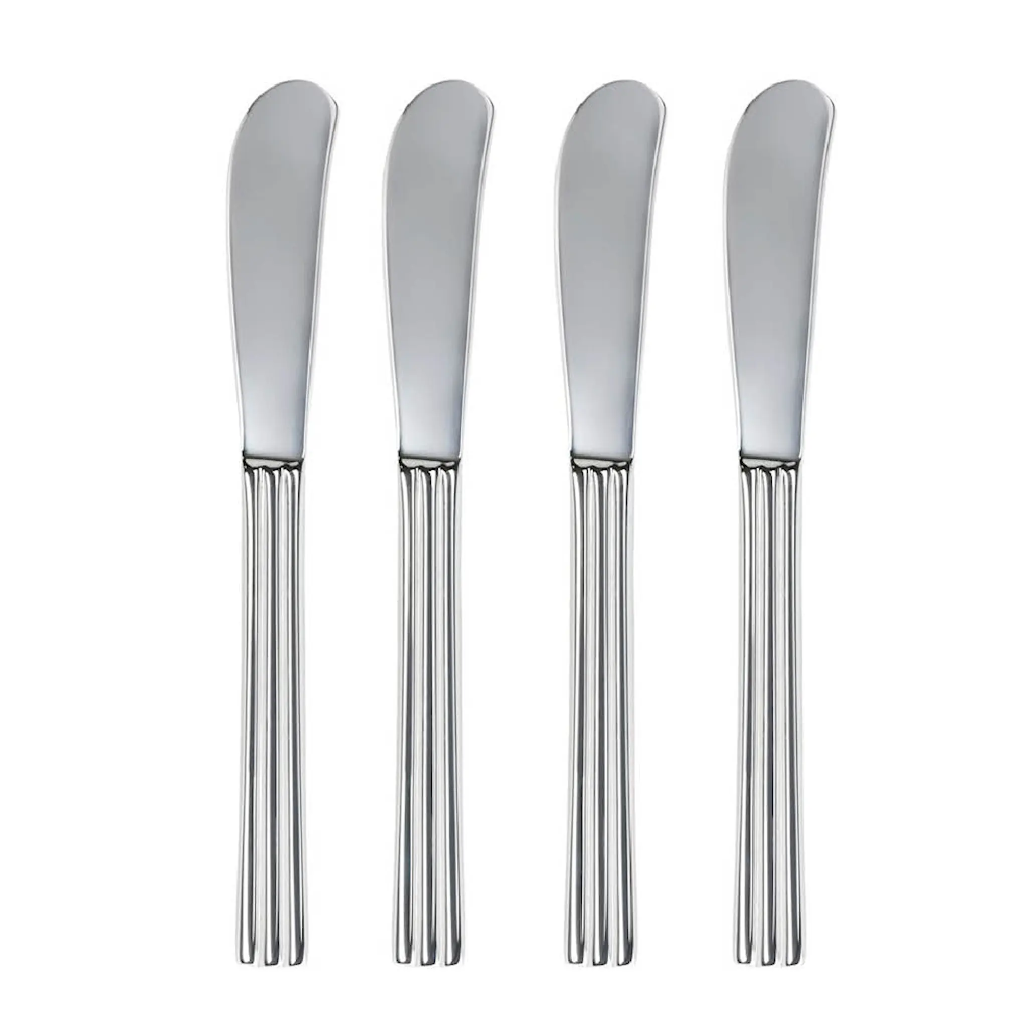 Gense Thebe smørkniv 16 cm 4 stk blankt stål