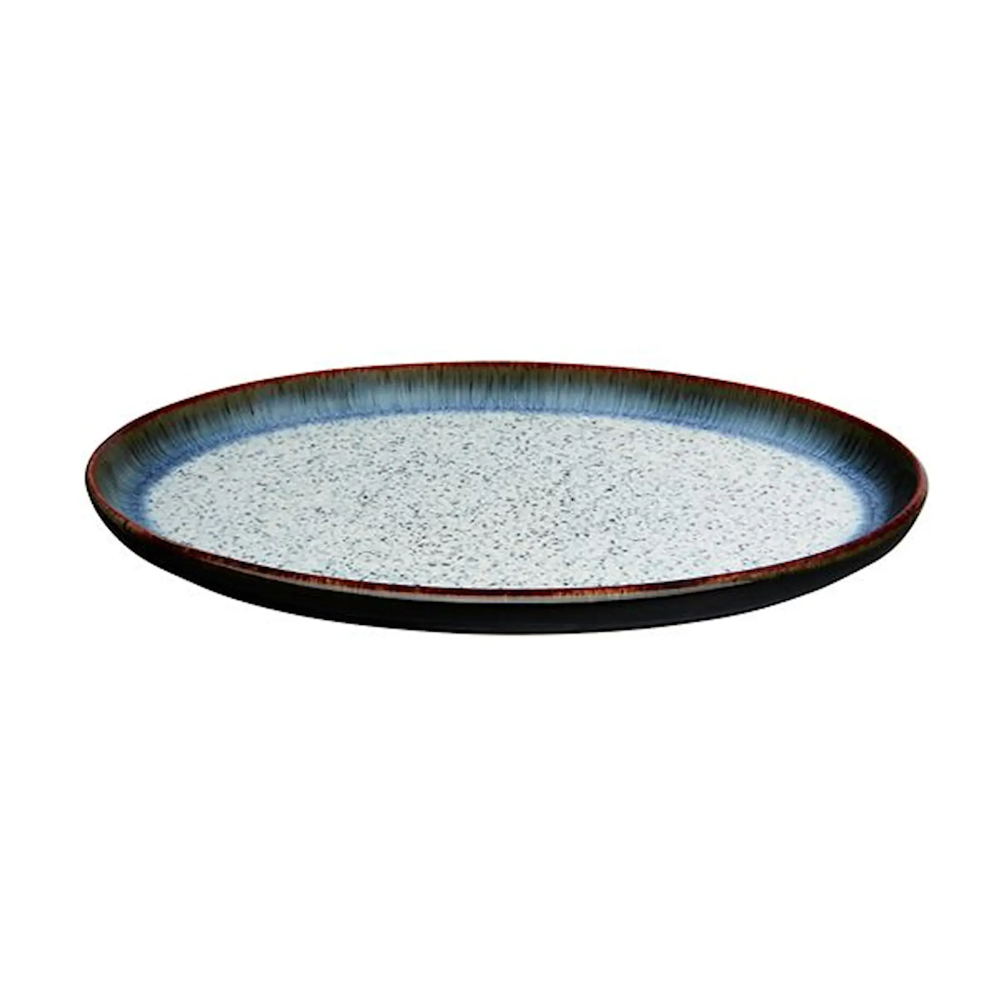 Denby Halo Oval Bricka 18,5x 27 cm Grå/Svart