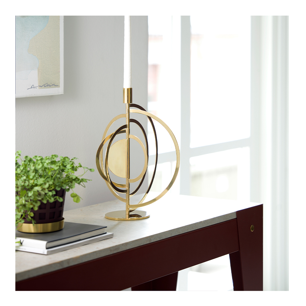 Klong Cirkus lysestake 16,5 cm messing