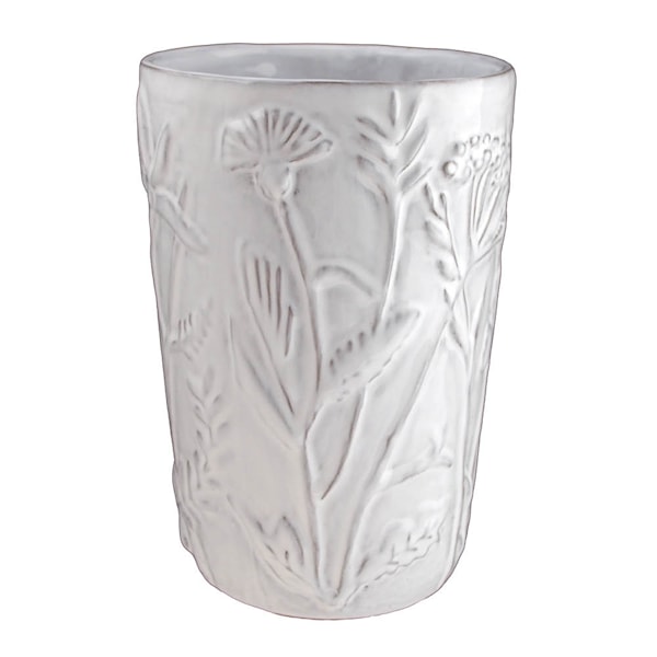 Flora vas cylindro 20 cm vit