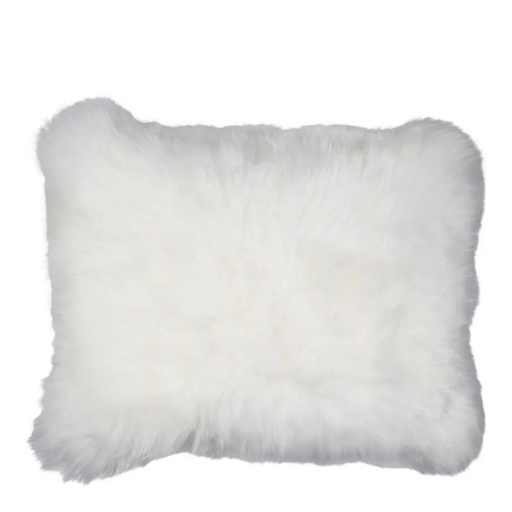 Tyynynpäällinen New Zealand pitkä villa 35x45 cm norsunluu