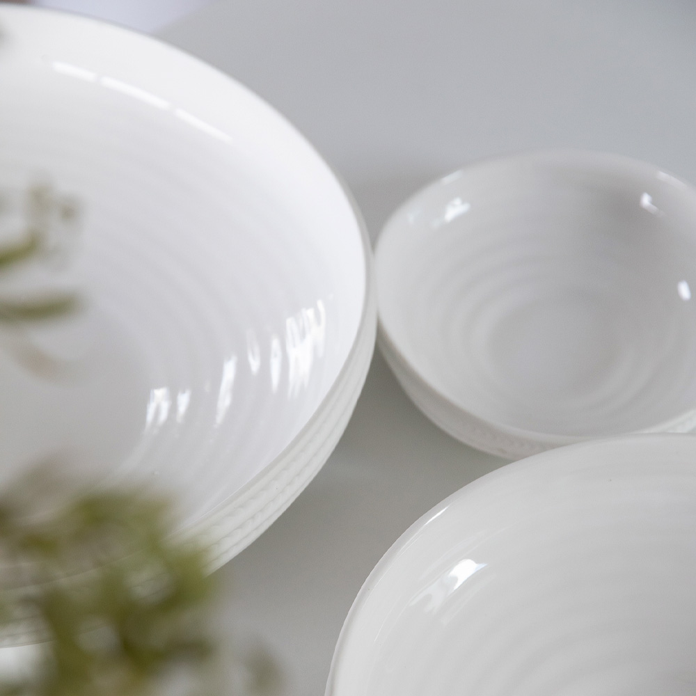 Sögne Home Sögne Skål Räfflad Stor 37 cm Vit