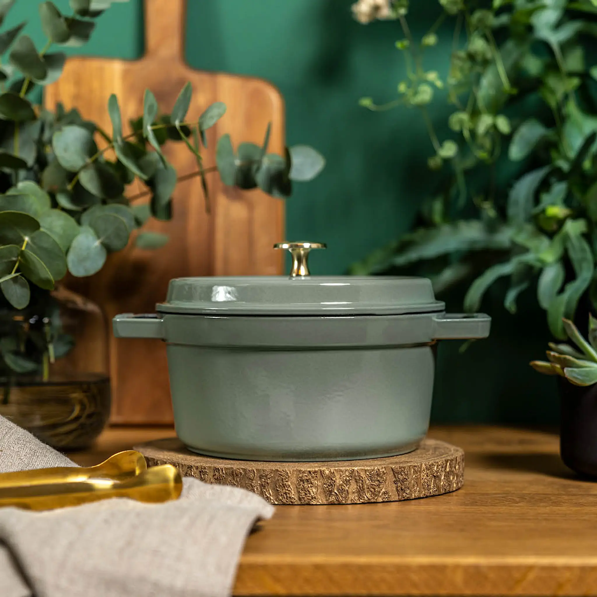 Staub Staub La Cocotte gryta 3,8 L rund Eukalyptus