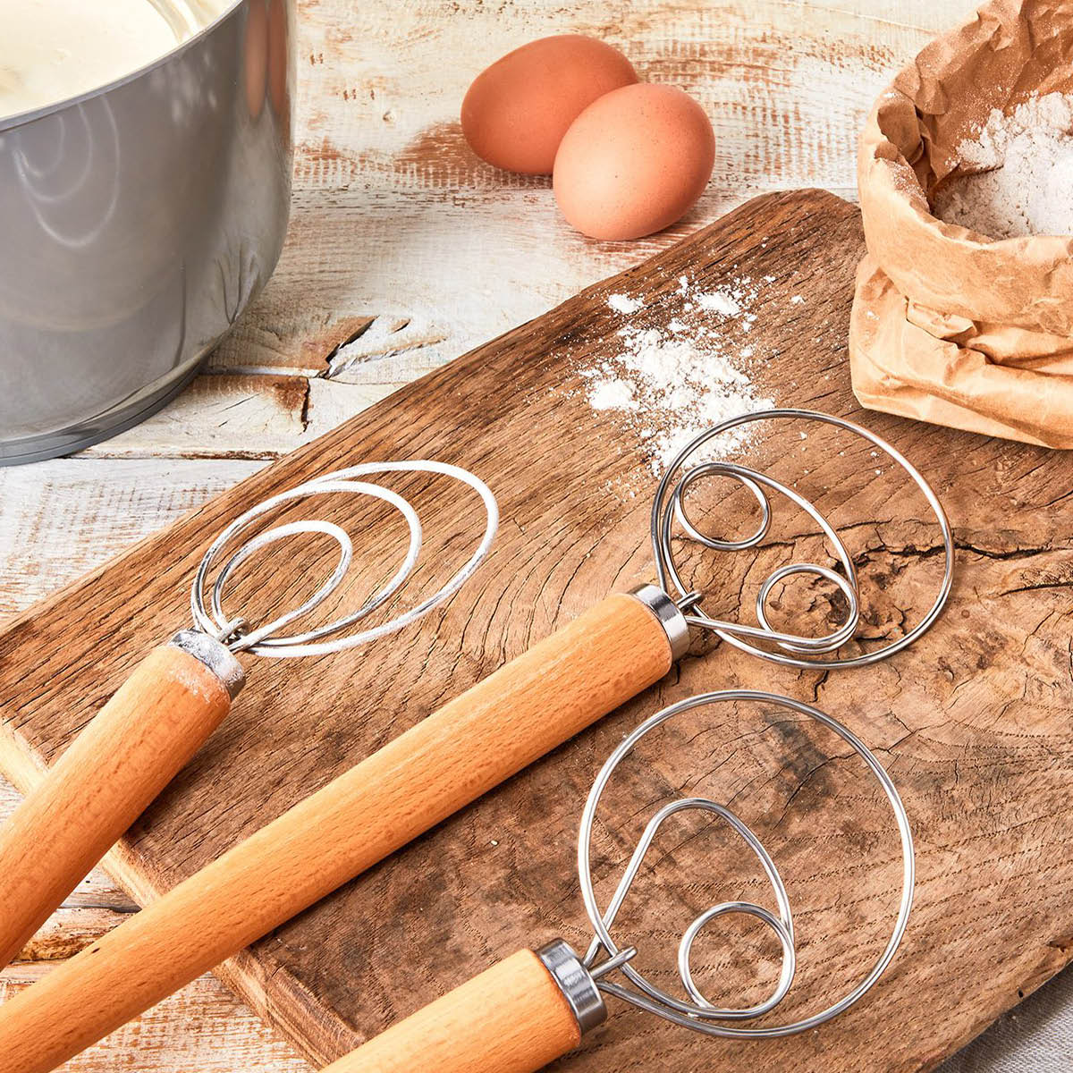 Birkmann Bread Buddies dansk degvisp med öglor 34 cm