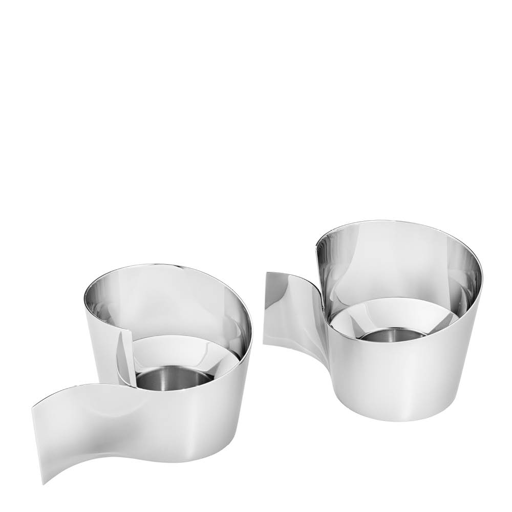 Georg Jensen Fold telysholder 8 cm 2 stk stål