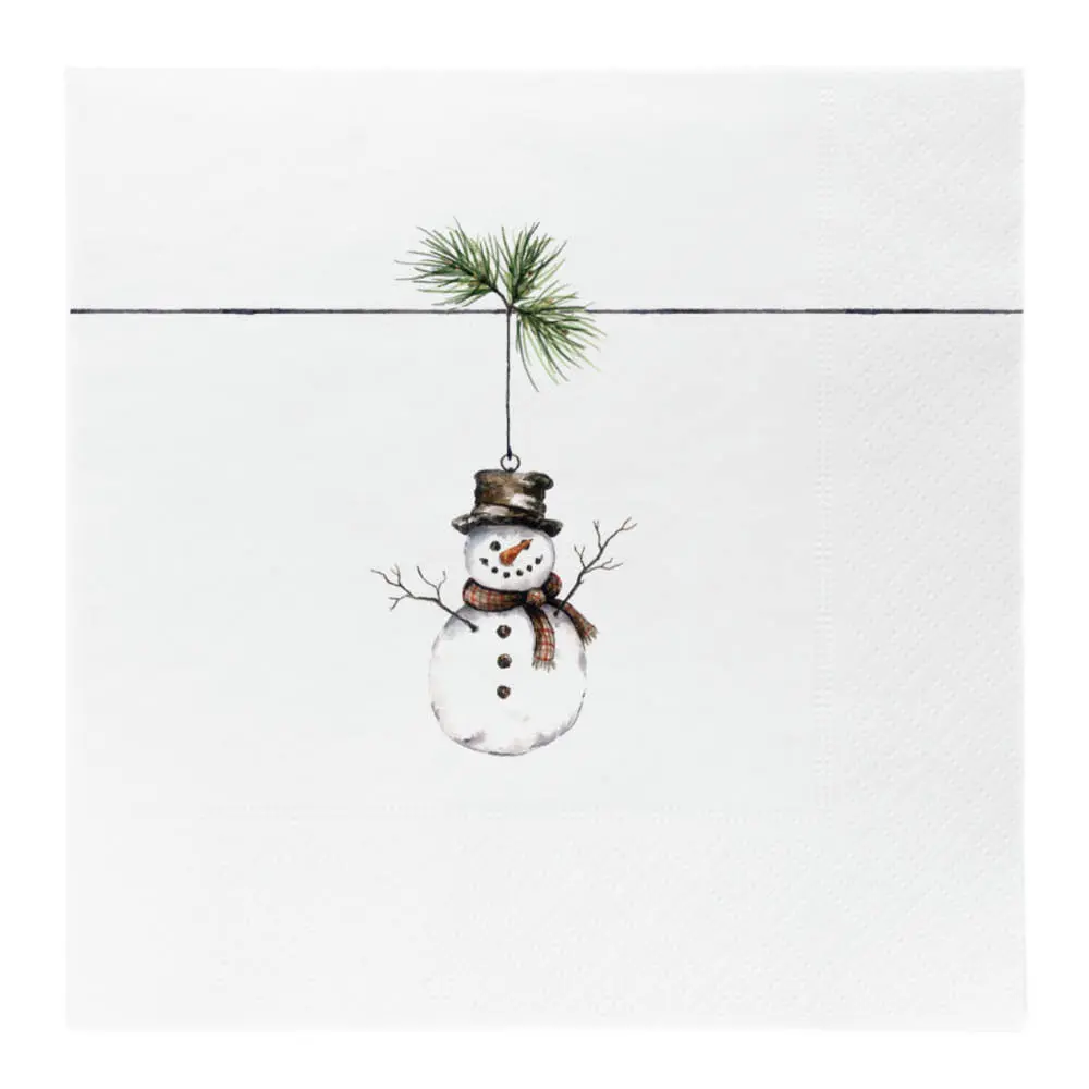 Tradisjon Servetti 33x33 cm 20 kpl Lumiukko