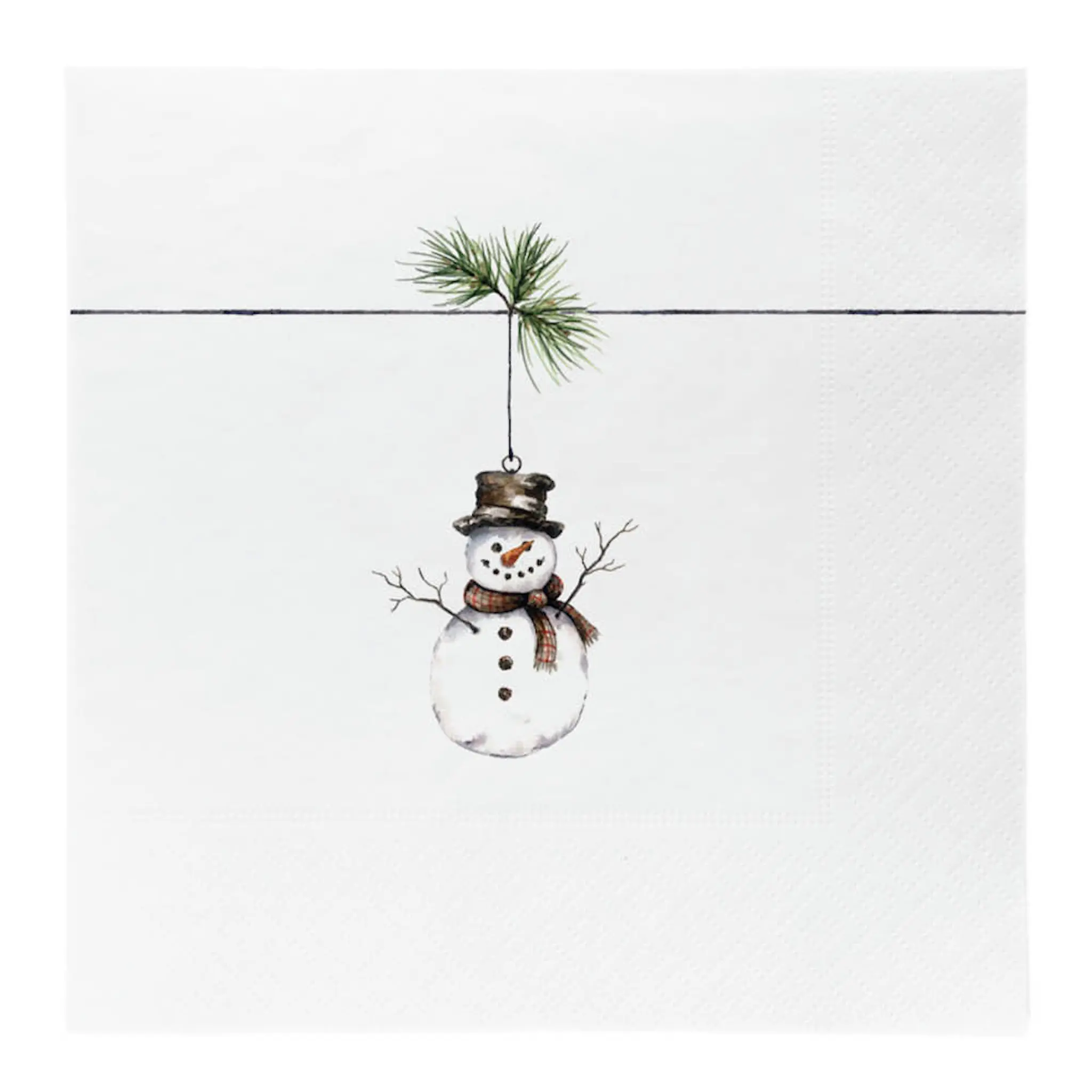 Sögne Home Tradisjon servett 33x33 cm 20-pack snögubbe