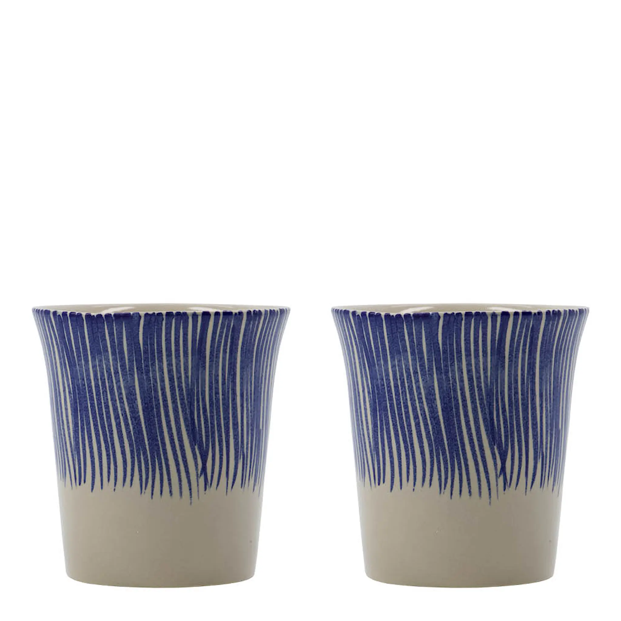 House Doctor Diva mugg 25 cl 2-pack blå/offwhite