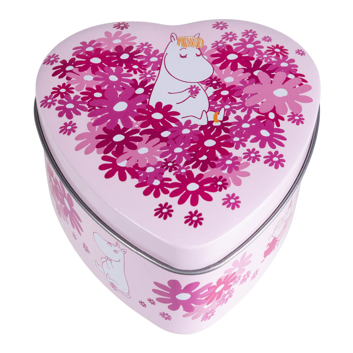 Martinex Mumin hjärtburk 10 cm 2-pack blomsterhjärta