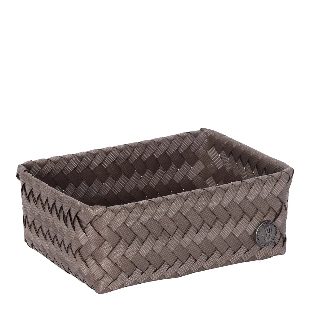 Fit liten oppbevaringskurv 18x12x7 cm taupe
