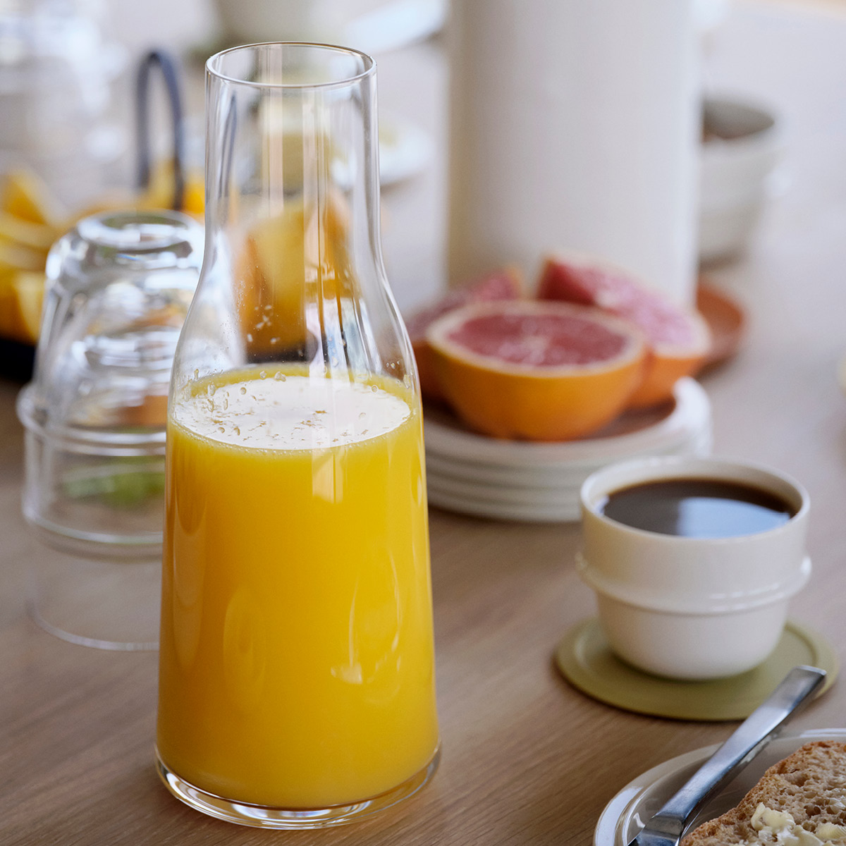 Zone Singles glassbrikker m/ holder 6 stk 10 cm leek green