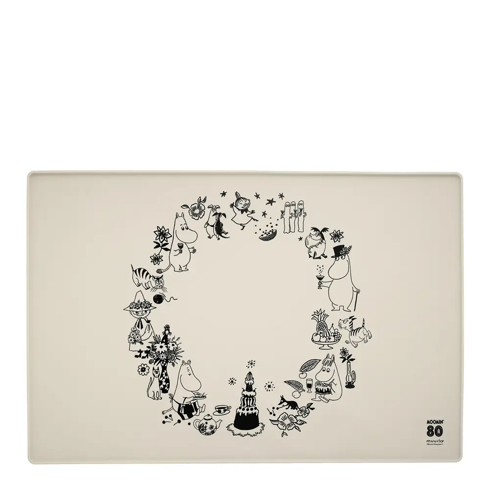 Mummi for Pets silikonmatte 60x40 cm Mummi 80 benhvit/svart