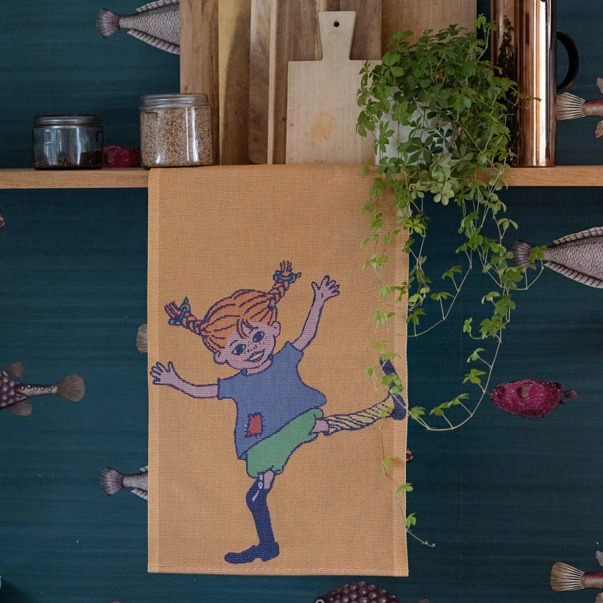 Ekelund Pippi kökshandduk 40x60 cm Pippi