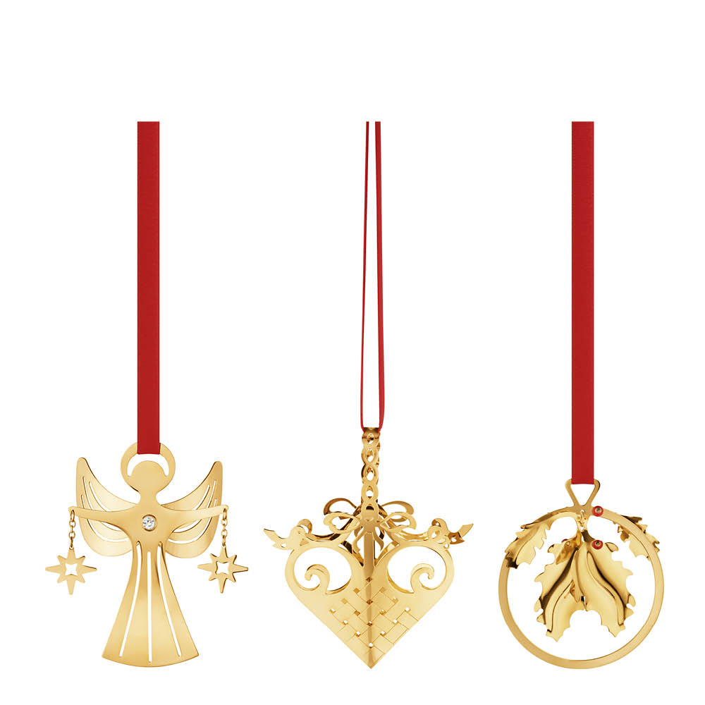 Georg Jensen 2026 juluroset miniatyr 27 cm 3-pack guld