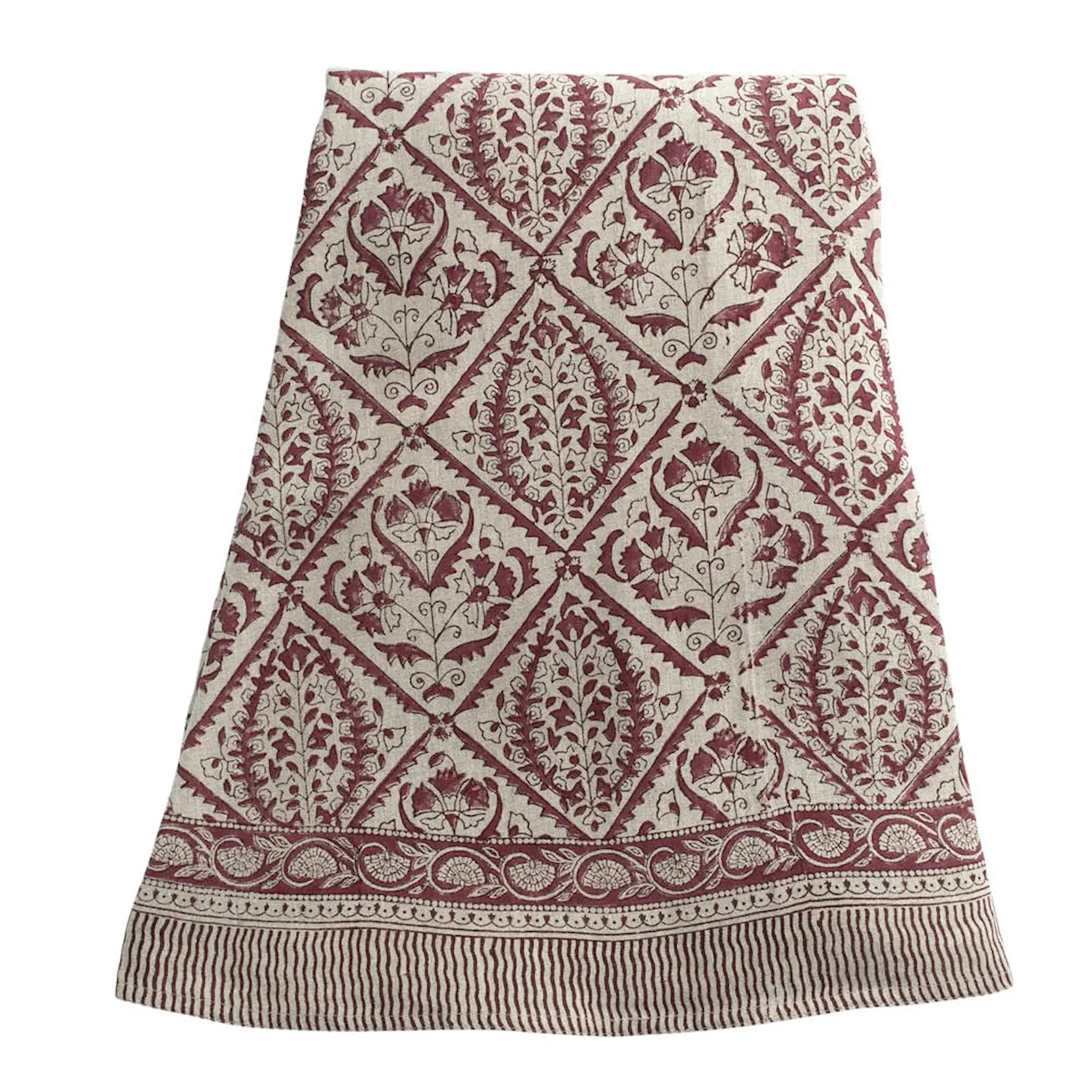 Chamois Jaipur duk linne Ø220 cm röd