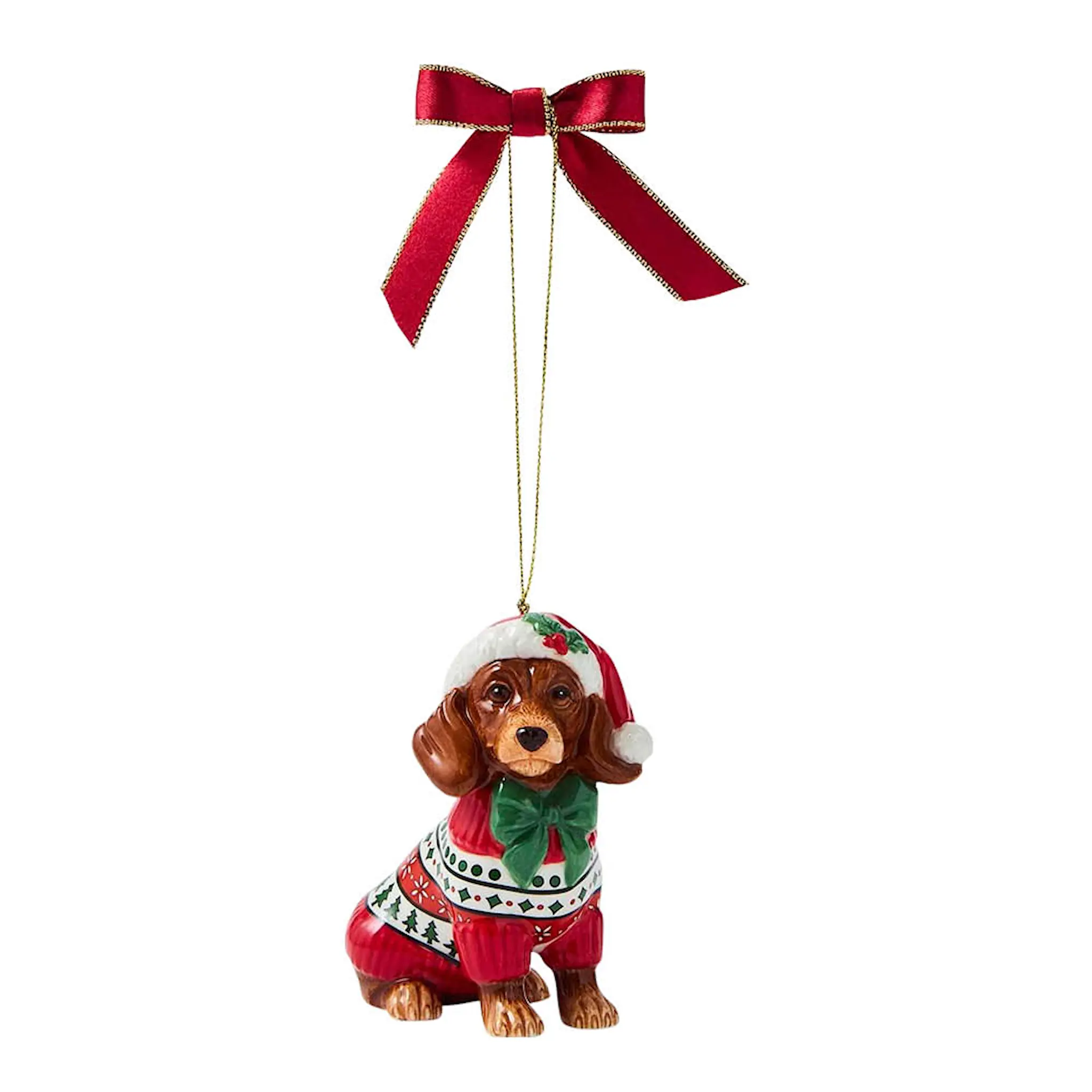 Spode Christmas Tree juletrepynt Dachshund Xmas Jumper