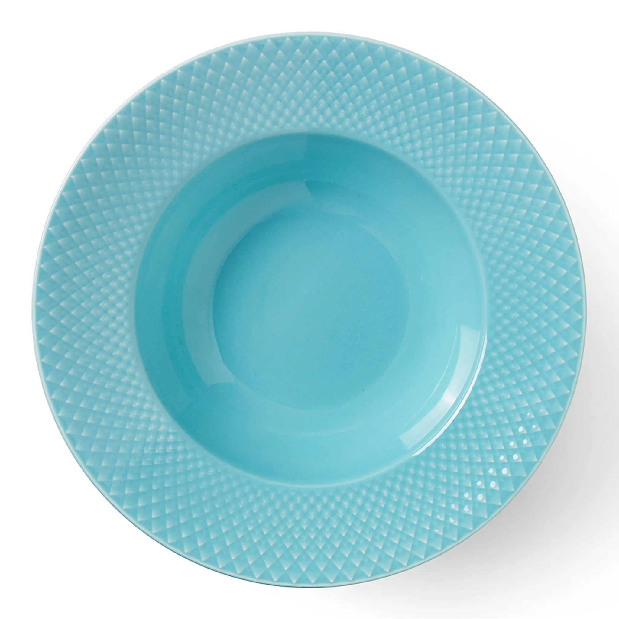 Lyngby Porcelæn Rhombe Color Syvä lautanen 24,5 cm Turkoosi